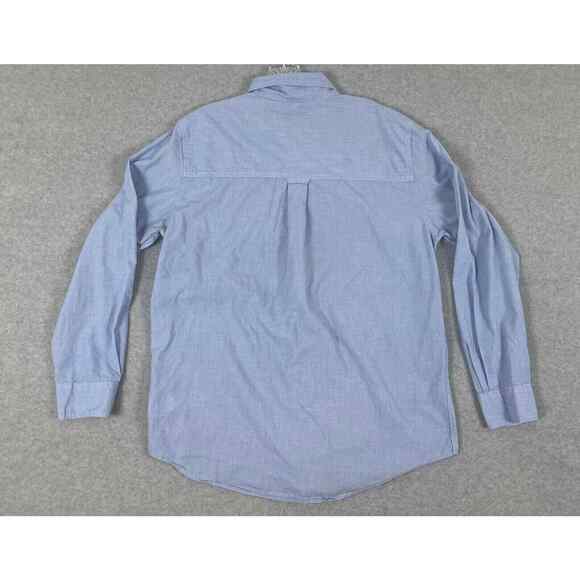 Men's Chaps Ralph Lauren Easy Care Long Sleeve Dress Shirt Blue Button Down M - Picture 2 of 7